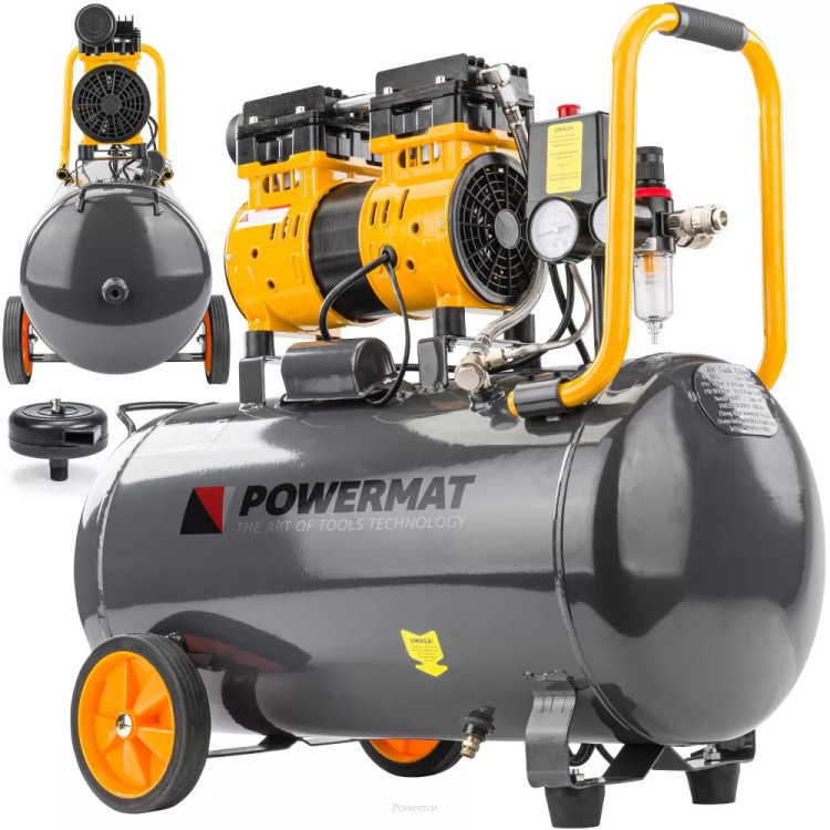 Безоливний компресор Powermat PM-KBO-50T, 50 л