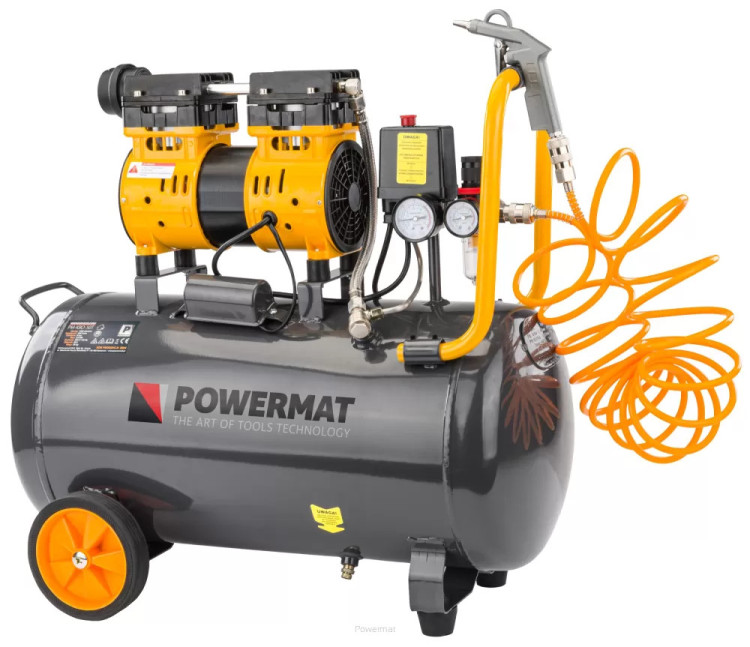 Безоливний компресор Powermat PM-KBO-50T, 50 л