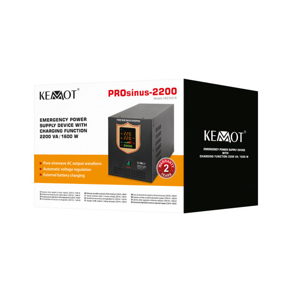 Джерело безперебійного живлення KEMOT PROsinus-2200, 2200VA
