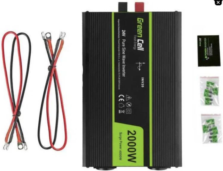 Інвертор Green Cell 2000w/4000w чистий синус, інвертор для сонячних панелей, інвертор 2 квт, інвертор 2 кв