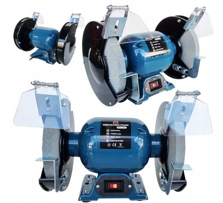 Шліфувальний верстат BULL-TECH BT-1264 1950 W, шліфстанок, стаціонарний шліфстанок, настільний верстат 1950 Вт
