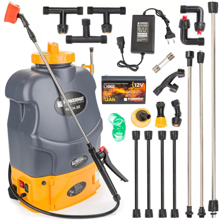 Обприскувач акумуляторний ранцевий Powermat PM-OA-20T, обприскувач ранцевий, акумуляторний обприскувач