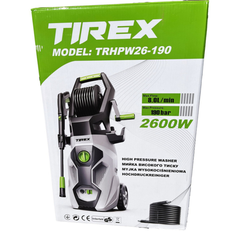 Мийка високого тиску Tirex TRHPW26-19, мийка для авто, побутова автомийка, мийка 220в, мийка 2600 вт