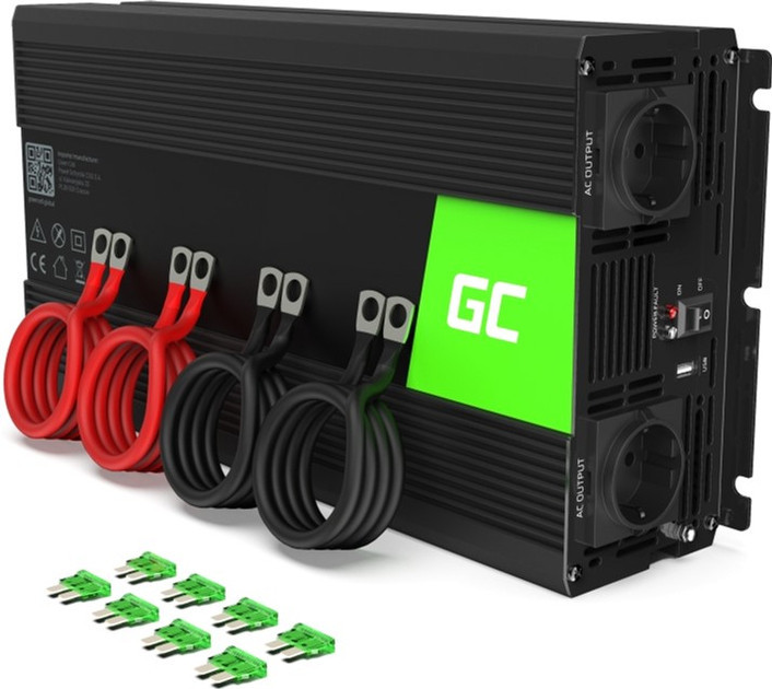 Інвертор Greencell INV15, інвертор 3000 Вт, перетворювач 3000 Вт, інвертор напруги