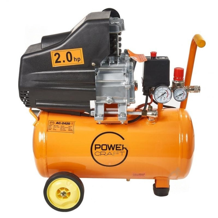 Повітряний компресор Powercraft AC-2420, компресор повітряний, компресор 220в, компресор 24 л