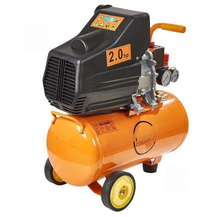 Повітряний компресор Powercraft AC-2420, компресор повітряний, компресор 220в, компресор 24 л
