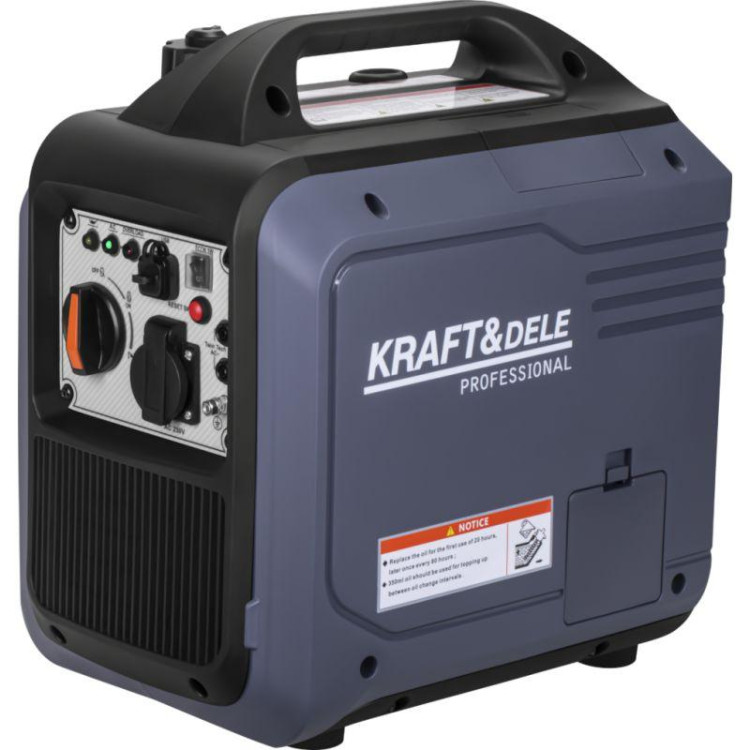 Генератор бензиновий інверторний Kraft Dele KD3237 2,7 кВт, максимум 3 кВт, 230 В, USB, ECON, Twin Tech