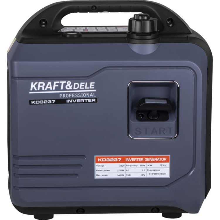Генератор бензиновий інверторний Kraft Dele KD3237 2,7 кВт, максимум 3 кВт, 230 В, USB, ECON, Twin Tech