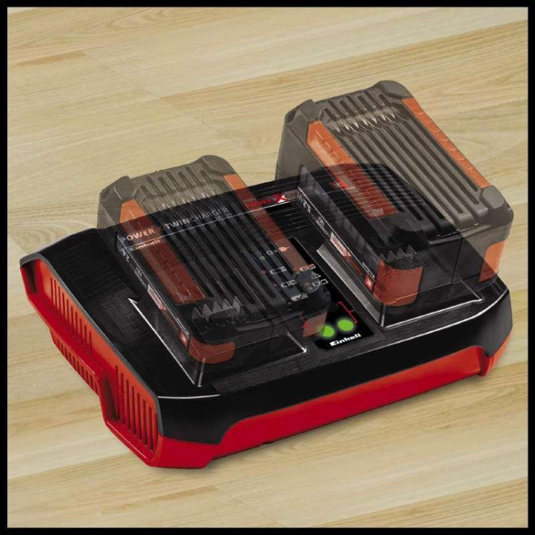 Зарядний пристрій для двох акумуляторів Einhell 18V Power-X-Twincharger 3 A