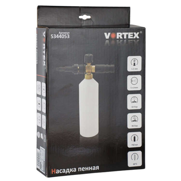 Насадка пінна VORTEX 0.75 л, Піногенератор насадка, Мінімийка пінна насадка