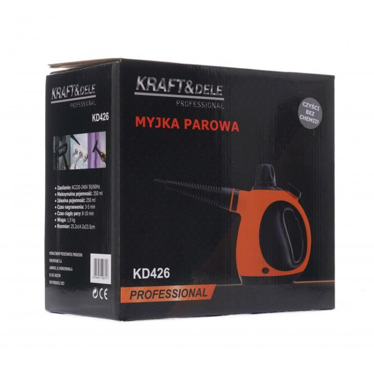 Пароочисник Kraft&Dele KD426, парогенератор ручний, портативний пароочисник 135 °C