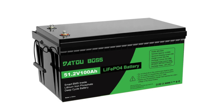Акумулятор DATOUBOSS 51.2 В 100 А·год LiFePO4, 5120 Вт·год, 48 V, Deep Cycle, 200 A BMS, для інвертора та сонячних систем