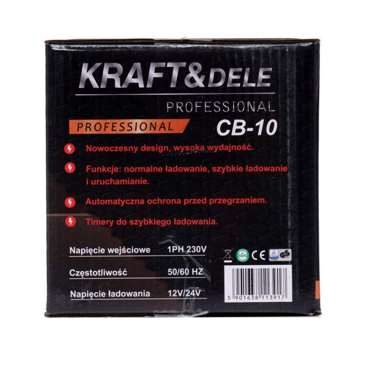 Пристрій зарядний 12В/24В Kraft Dele KD1905, пристрій заряджання, заряджання для акумуляторів 12В/24В