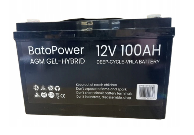 Акумулятор BatoPower AGM-GEL12-100 12 V 100 Ah Deep Cycle