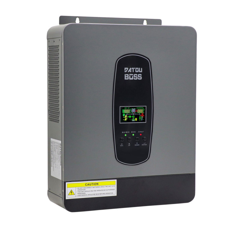 Гібридний інвертор DATOUBOSS DT2430 3000 Вт, 24 В, чиста синусоїда, MPPT 100 А, PV до 500 В, Wi-Fi