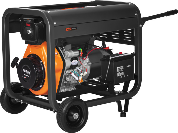 Генератор дизельний Kraft Dele KD3248 6 кВт, 7 кВт макс., 230/400 В, 3 фази, електростарт, мідна обмотка