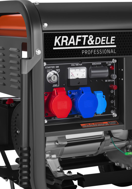 Генератор дизельний Kraft Dele KD3248 6 кВт, 7 кВт макс., 230/400 В, 3 фази, електростарт, мідна обмотка
