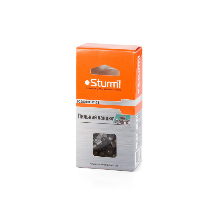 Ланцюг Sturmax 28 ланки, 0,043″, крок 1/4″, круглий зуб Sturmax SC25010CRT-28, ланцюг для електропили, ланцюг пили