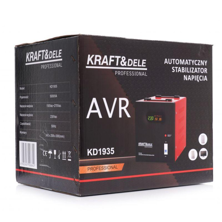 Стабілізатор напруги Kraft Dele KD1935, стабілізатор напруги, стабілізатор 220в, стабілізатор для дому