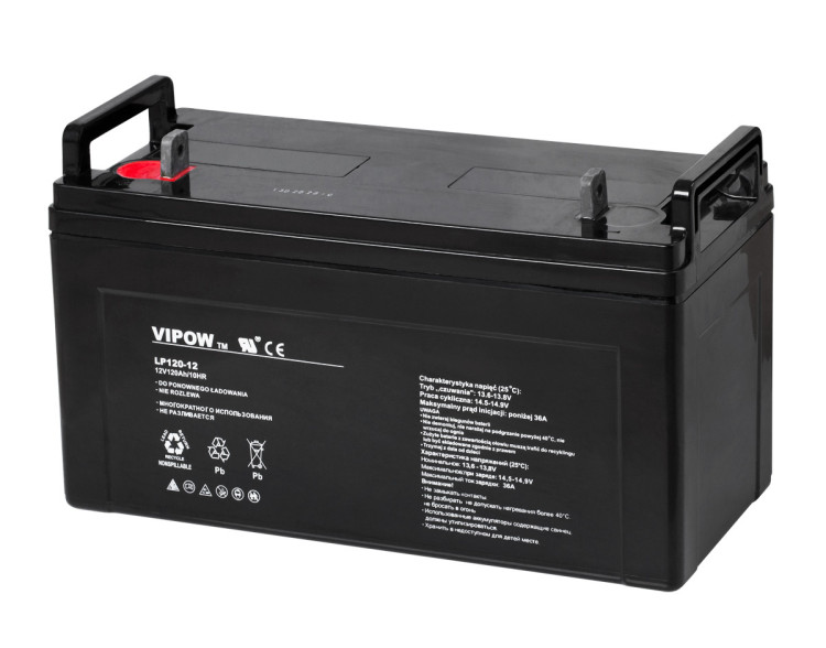 Гелевий акумулятор BAT0229 VIPOW 12 V 120 Ah
