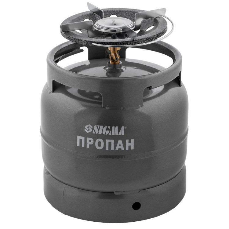 Комплект газовий кемпінг SIGMA 2903261 15 л, пальник 2200 Вт, витрата газу 145 г/год, для кемпінгу та дачі