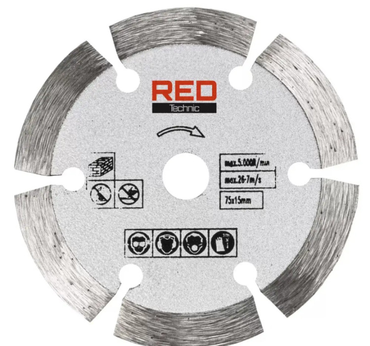 Болгарка (кутова шліфувальна машина) акумуляторна RED TECHNIC RTSZK0134, кутова шліфувальна машина, болгарка кутова