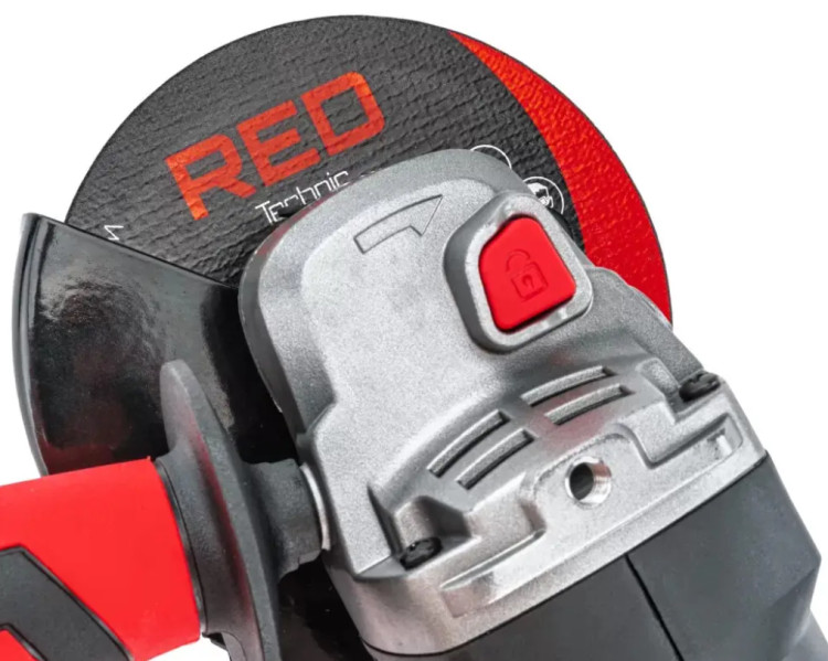 Болгарка (кутова шліфувальна машина) акумуляторна RED TECHNIC RTSZK0140, акумуляторна кутова шліфувальна машина