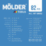 Професійний набір інструментів у кейсі MOLDER 1/2", 1/4" 72 T, CR-V, 82 ел, набір торцевих ключів