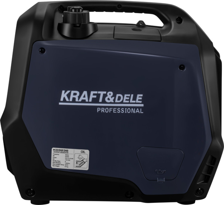 Бензиновий інверторний генератор Kraft Dele KD3236 3.5 кВт, максимум 4 кВт, 230 В, ручний запуск, USB, ECON, Twin Tech