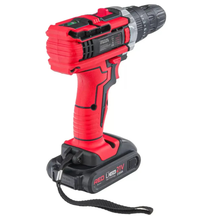 Ударний дриль-шуруповерт акумуляторний RED TECHNIC RTWA0076, ударний шуруповерт RED TECHNIC
