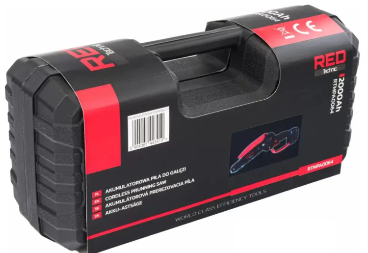 Мініпил акумуляторний RED TECHNIC RTMPA0064, бездротова міні пила, портативна міні пила