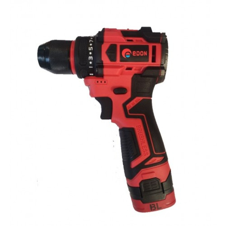 Акумуляторний безщітковий шуруповерт EDON ED-16BL OL (2 аккум. 16В 2Ач / зарядне / кейс), шуруповерт 16в