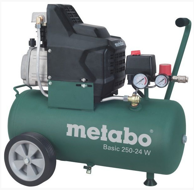 Компресор безмасляний 1500Вт/8бар Metabo Basic 250-24 W 601533000, повітряний компресор без масла