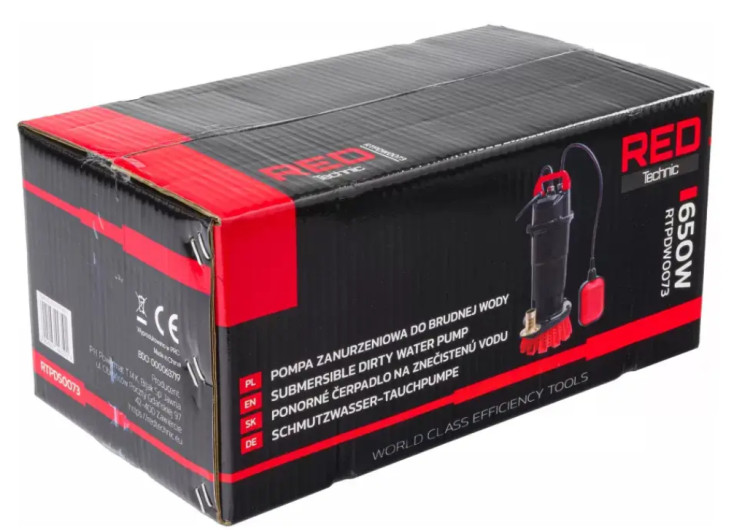 Насос занурювальний RED TECHNIC RTPDW0073, занурювальний насос, дренажний насос, фекальний насос RED TECHNIC