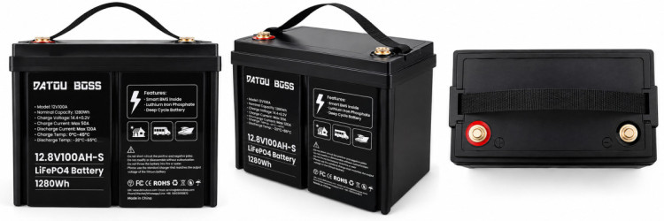 Аккумулятор DATOU BOSS LiFePO4 12.8V 100AH-S, 1280Wh, Smart BMS, 120A, Deep Cycle Battery