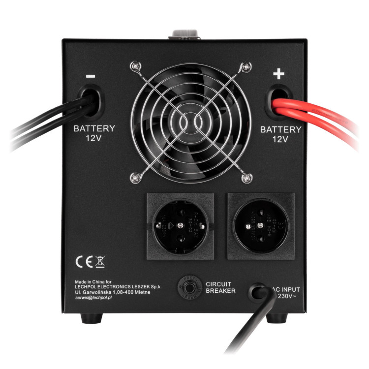Джерело безперебійного живлення Rebel POWER-2000-LFP4 RB-4030 12/230 V, 1200 W / 2000 VA, чиста синусоїда, заряд 40 А, для LiFePO4
