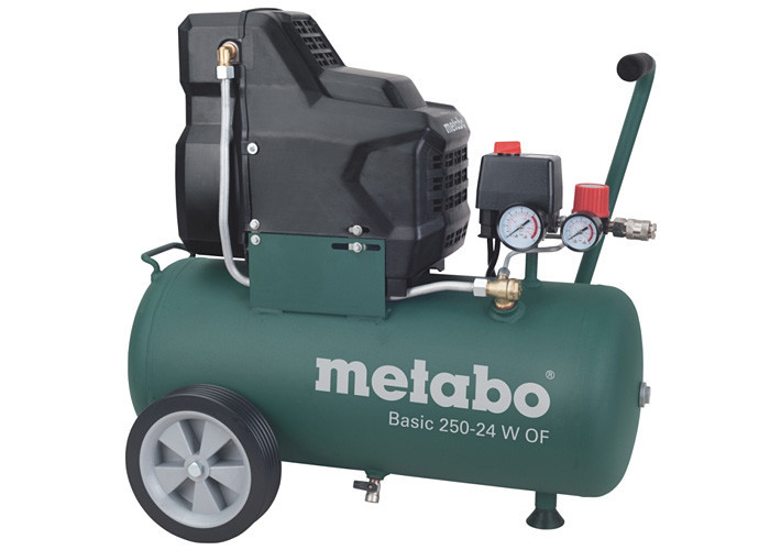 Безмасляний компресор METABO Basic 250-24 W OF, компресор сухого ходу, повітряний компресор без олії