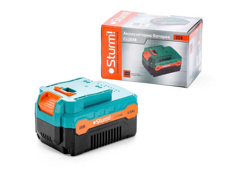 Акумуляторна батарея Sturmax CL204B Li-Ion 20В 4 Aч, акумуляторна батарея, Li-Ion батарея, Li-Ion батарея