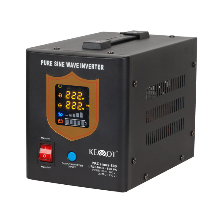 Джерело безперебійного живлення KEMOT PROsinus-500 12V 230V 500VA/300W URZ3404B