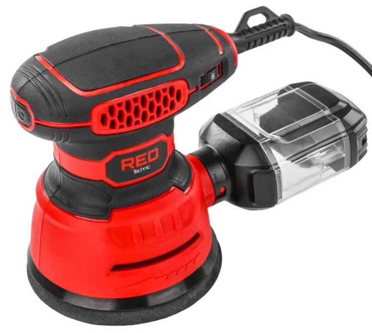 Шліфмашина ексцентрикова RED TECHNIC RTSMO0121, орбітальна шліфувальна машина, шліфувальна машина ексцентрик