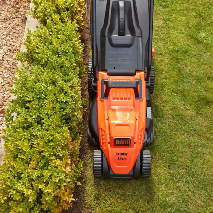 Газонокосарка електрична 1.4кВт Black Decker BEMW461BH, електрична газонокосарка, газонокосарка побутова