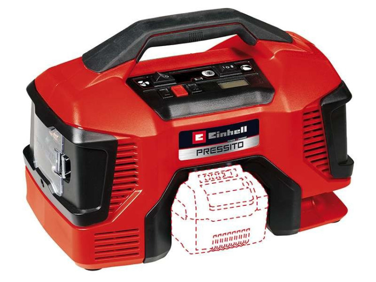Акумуляторний компресор Einhell Pressito 18/21 - Solo, бездротовий компресор, портативний компресор