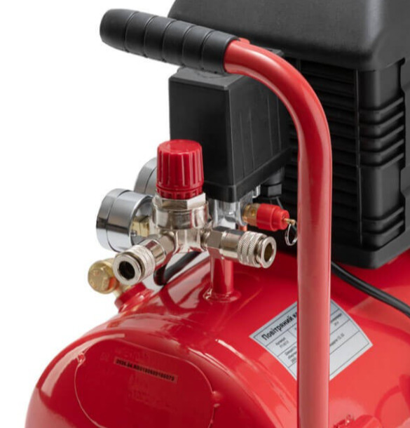 Компресор 24 л, INTERTOOL PT-0010, компресор на олії, поршневий компресор, компресор для пневмоінструменту