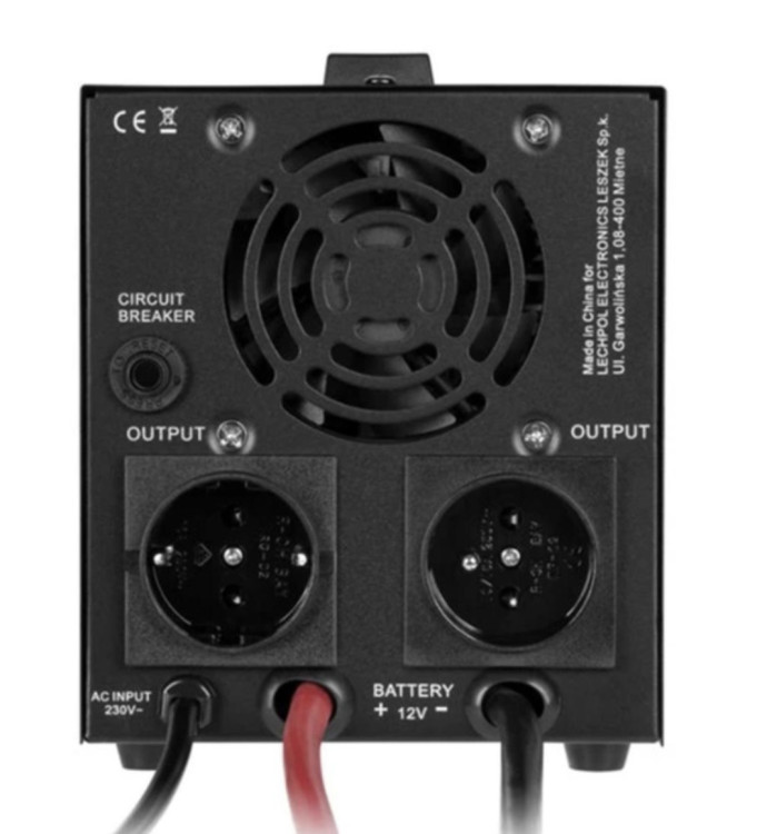 Джерело безперебійного живлення REBEL POWER-800 LFP4 (ІБП) Rebel 500/800W 12v (Чорний) RB-4027 (LiFePo4)