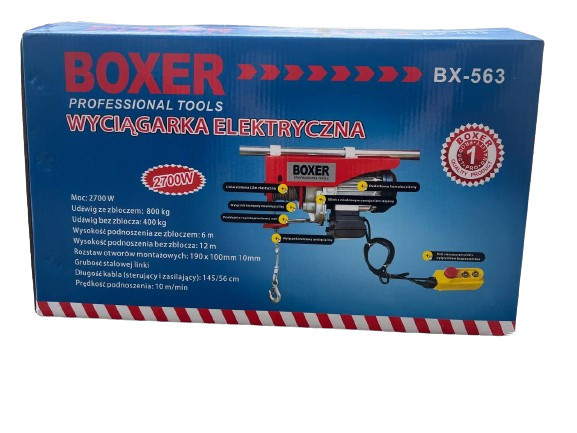 Тельфер лебідка 800кг BOXER BX-563, тельфер 800 кг, лебідка 800 кг, електротельфер 800 кг, підйомник 800 кг