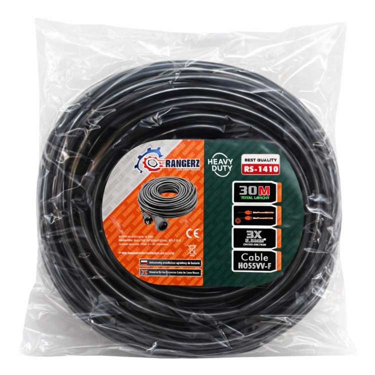 Подовжувач RANGERZ RS-1410, електричний кабель 30 м, Heavy Duty