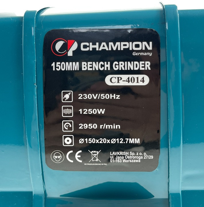 Верстат точильний диск+щітка 2в1 Champion CP-4014