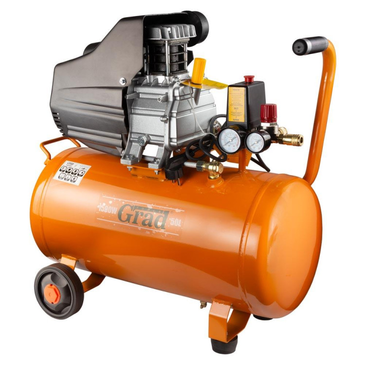 Компресор одноциліндровий Grad 50L, 1.5 кВт